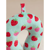Travel pillow pink strawberry 28x31 cm, imported from the UK