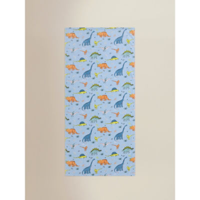 Blue dino printed beach towel 71x52 cm, imported from the UK