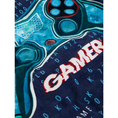 Beach towel navy gaming printed 71x52cm, UK version