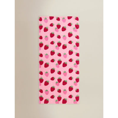 Pink Strawberry printed beach towel 71x52cm (British brand)