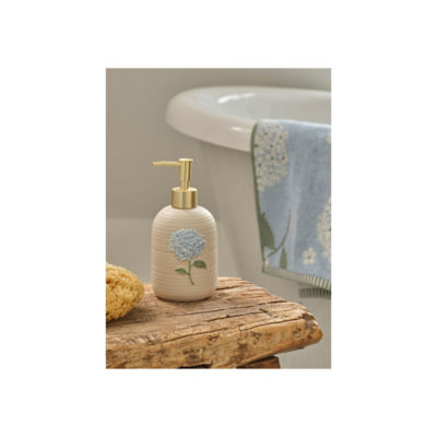Stacey Solomon natural floral soap dispenser in stoneware, UK version