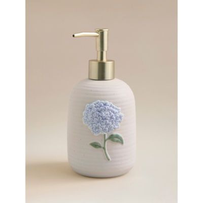 Stacey Solomon natural floral soap dispenser in stoneware, UK version