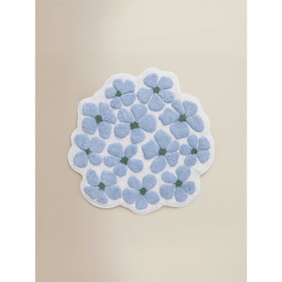 Stacey Solomon blue hydrangea bath mat - British product