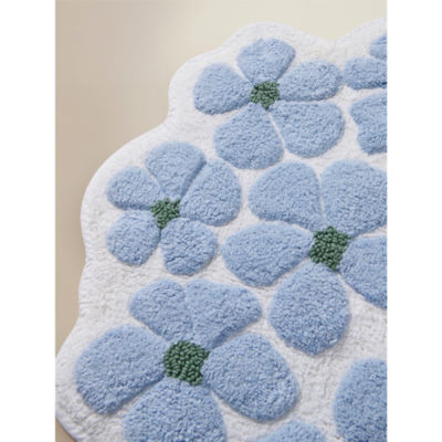 Stacey Solomon blue hydrangea bath mat - British product