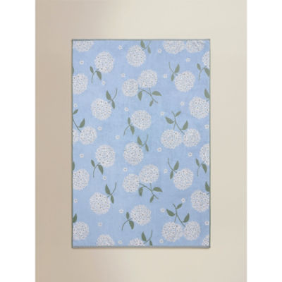 Stacey Solomon blue hydrangea bath sheet - British product