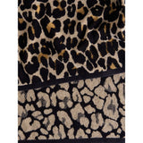 100% cotton beige leopard bath sheet, imported from the UK