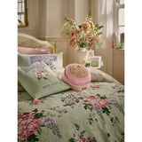 Bridgerton green floral reversible duvet set double (British brand)