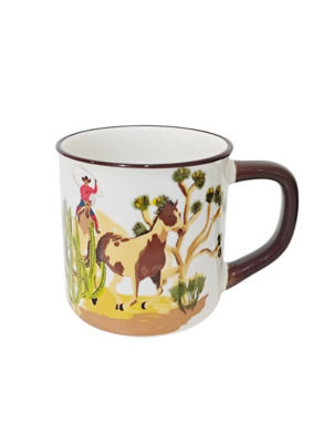 Stoneware Cowboy Mug 12.2cm microwave safe - British product