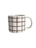 Brown check stoneware mug 12.5x9.1x8cm, UK version