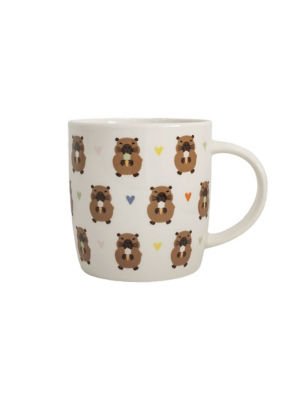 Capybara decal stoneware mug 12.5x8.8x9.2cm, UK version