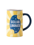 Lemonade shaped earthenware mug 12cm tall - British product