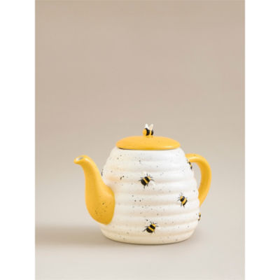 White Bee white stoneware teapot (British brand)