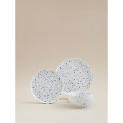 Blue & White Splash 12-piece stoneware dinner set, British product
