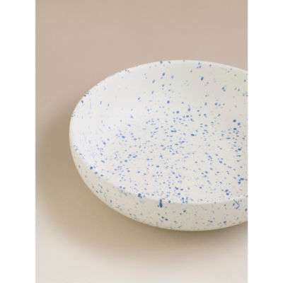 Blue and white stoneware pasta bowl 21.3cm (British brand)