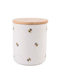 Porcelain bee canister 11x11x13cm storage jar (British brand)