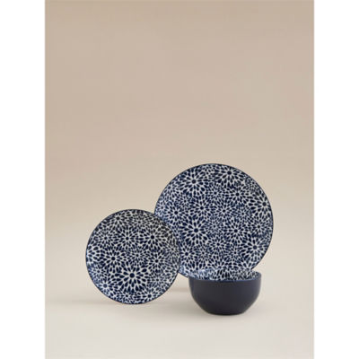 Blue and white floral dinner set 12 piece, imported from the UK
