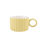 Yellow speckle ribbed mug (British brand)