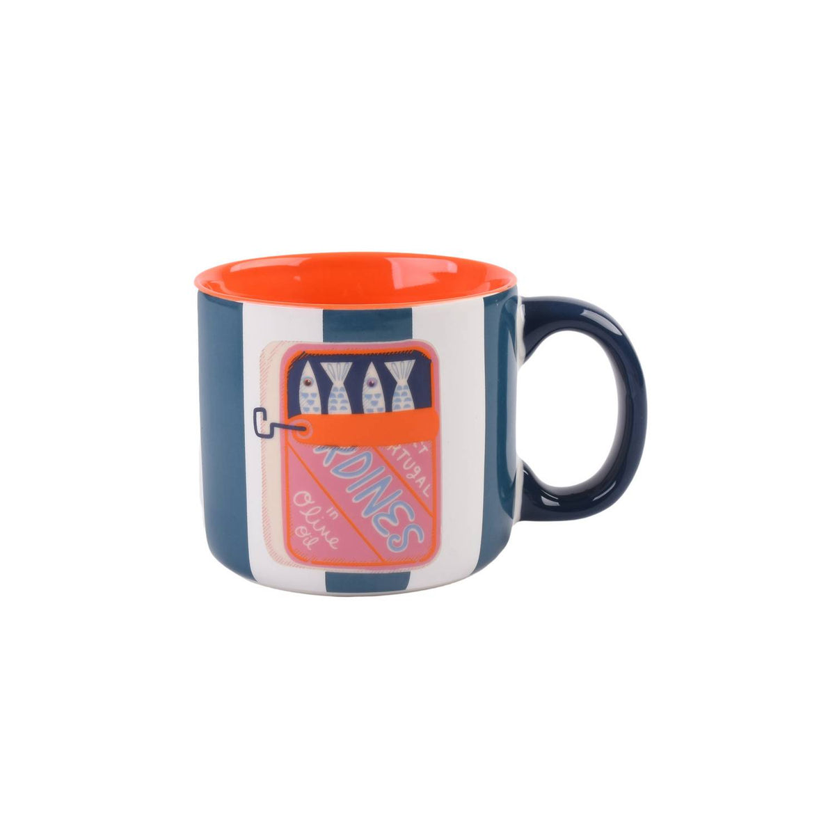Porcelain sardines mug 14x10x10.2cm, imported from the UK