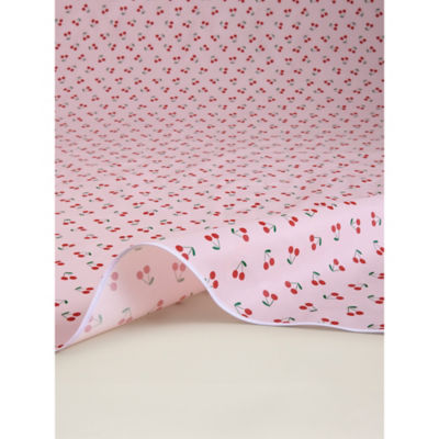 Pink cherries wipeclean tablecloth, imported from the UK