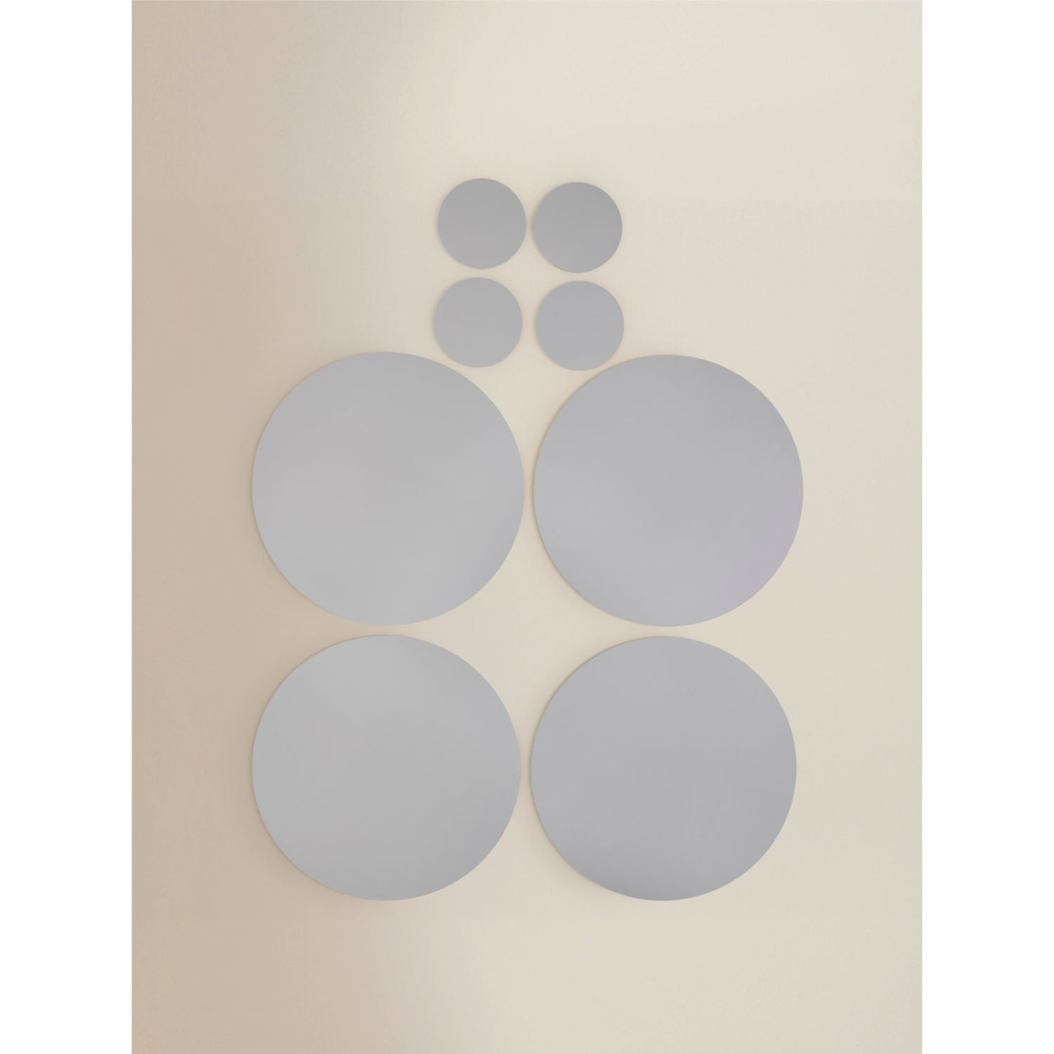 Grey round placemat and coaster set MDF cork (British brand)