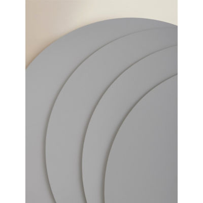 Grey round placemat and coaster set MDF cork (British brand)