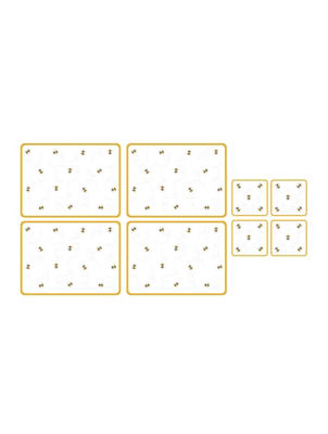 ASDA Bee Placemat & Coaster Set 29 x 21.5 x 1.7cm- Buy online at McGrocer