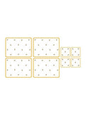 Bee placemat and coaster set made of MDF and cork, UK version
