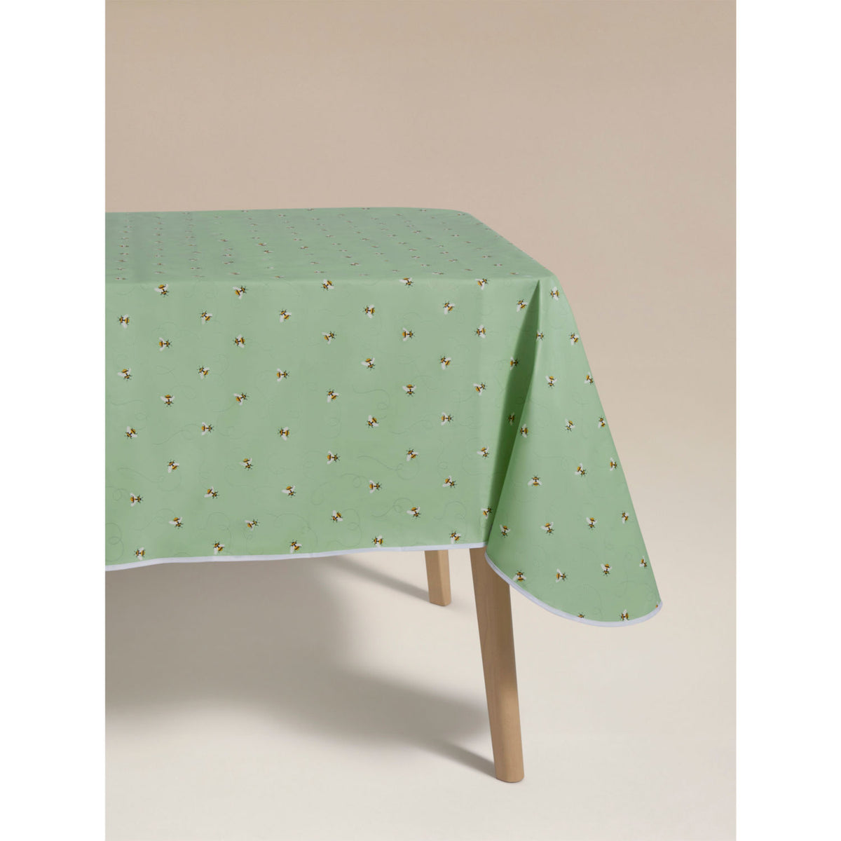 White Bee Wipeclean tablecloth, white - British product