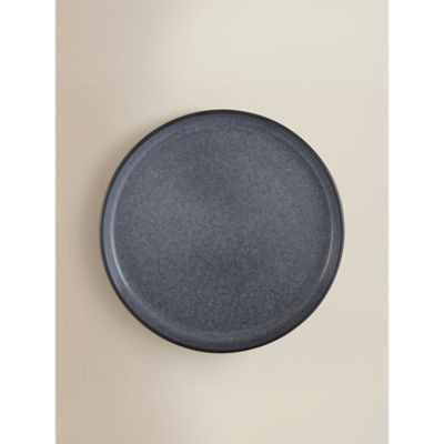 Dark grey concrete stoneware dinner plate 26.5cm, UK version
