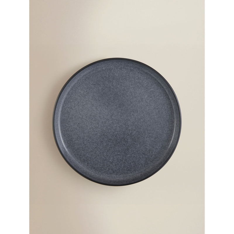 Dark grey concrete stoneware dinner plate 26.5cm, UK version