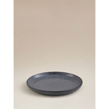 Dark grey stoneware side plate for everyday dining - British product