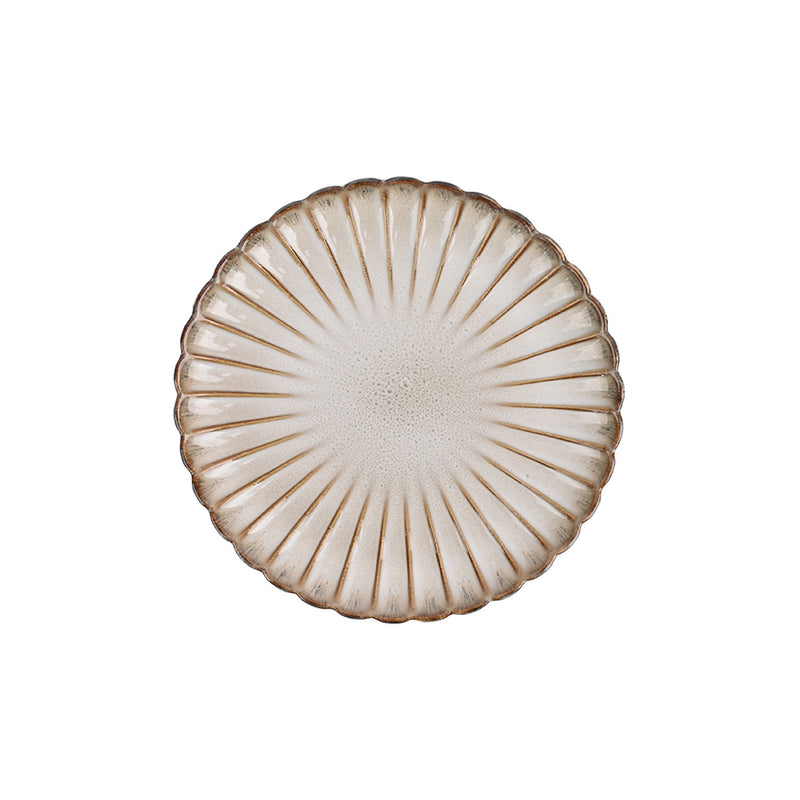 Natural reactive scalloped side plate 20.3 cm, UK version