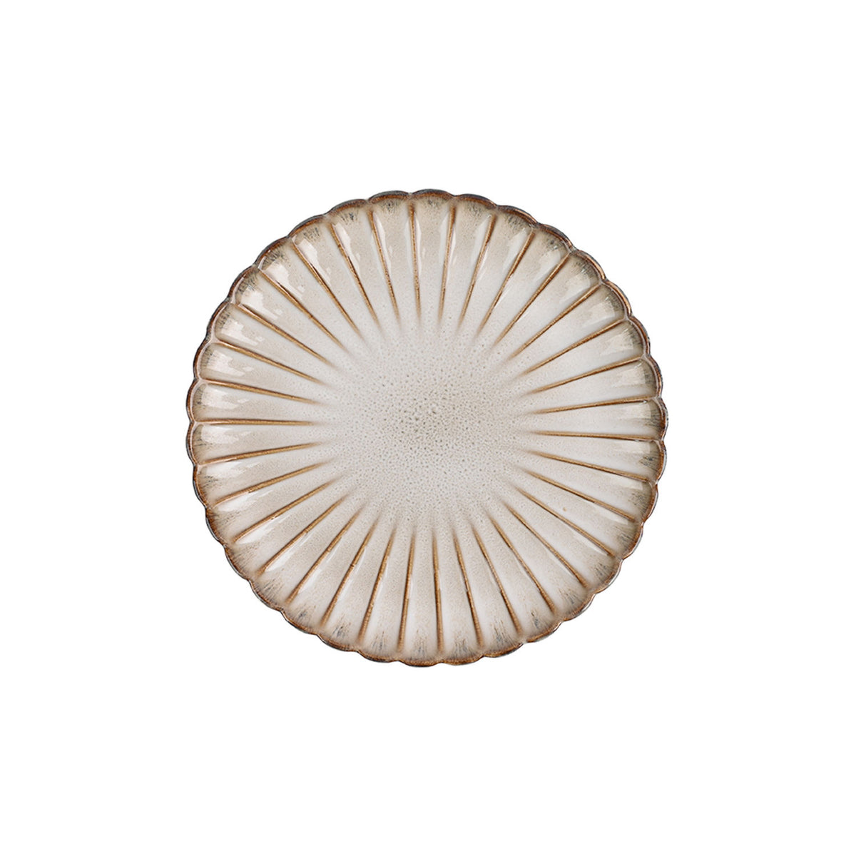 Natural reactive scalloped side plate 20.3 cm, UK version