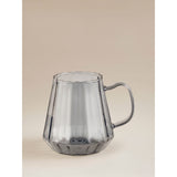 Grey angular smoked tea mug glass (British brand)