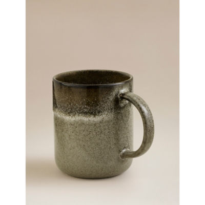 Brown reactive glaze stoneware mug 12x8.5x10cm, imported from the UK
