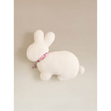 Cream bunny-shaped cushion, imported from the UK