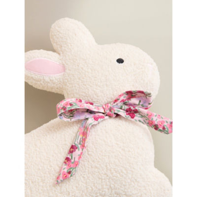 Cream bunny-shaped cushion, imported from the UK