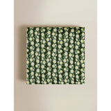 Green floral super-soft polyester throw 150x120cm, imported from the UK