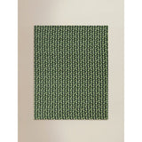 Green floral super-soft polyester throw 150x120cm, imported from the UK