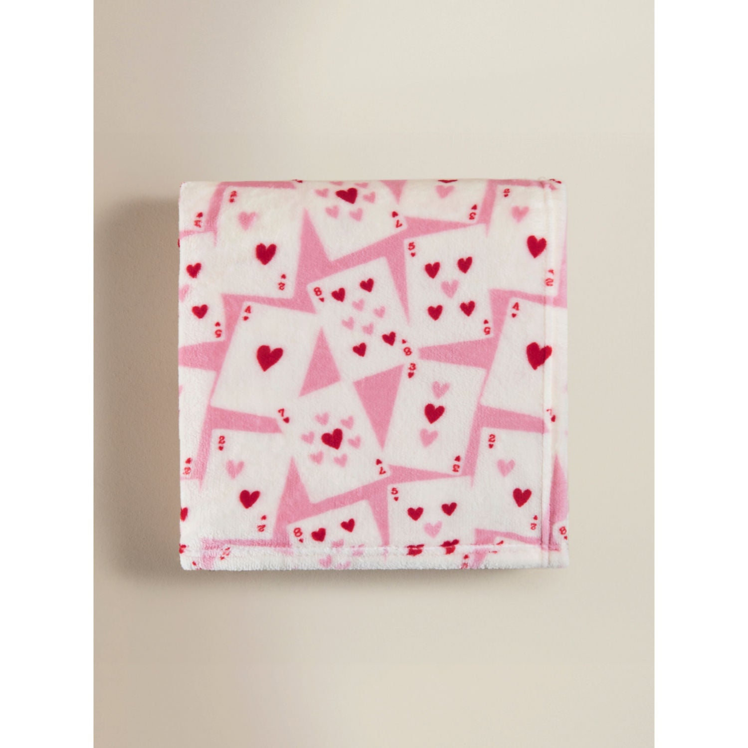 Pink playing cards super-soft throw 120x150, UK version