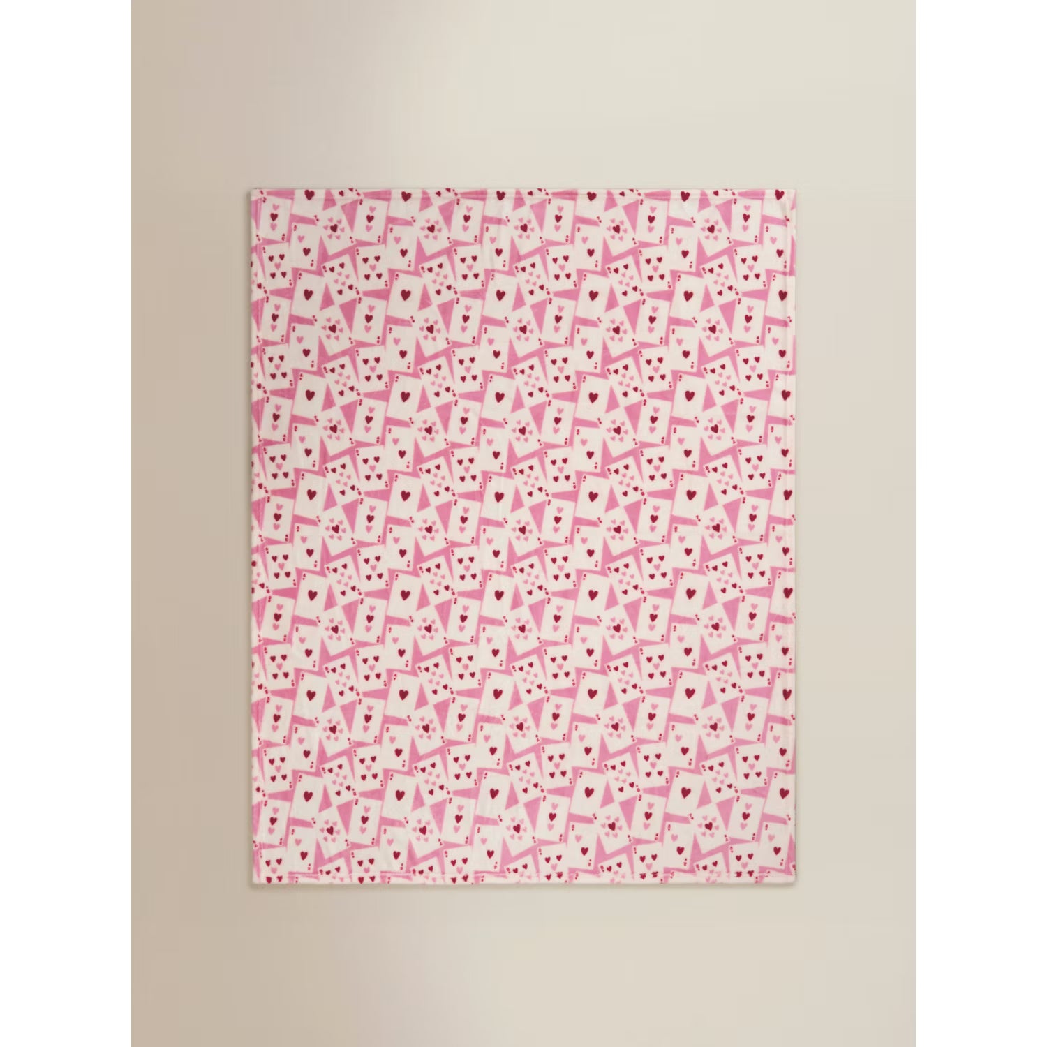 Pink playing cards super-soft throw 120x150, UK version