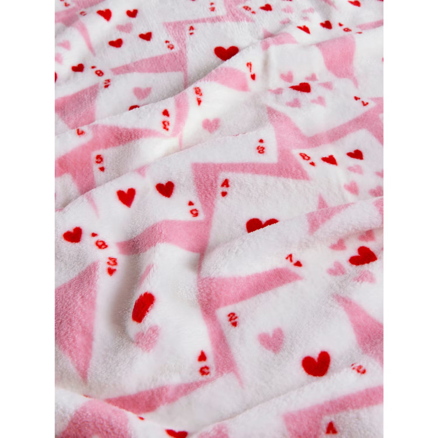 Pink playing cards super-soft throw 120x150, UK version