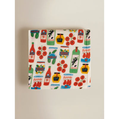 Grocery Items super-soft throw 150x120cm (British brand)