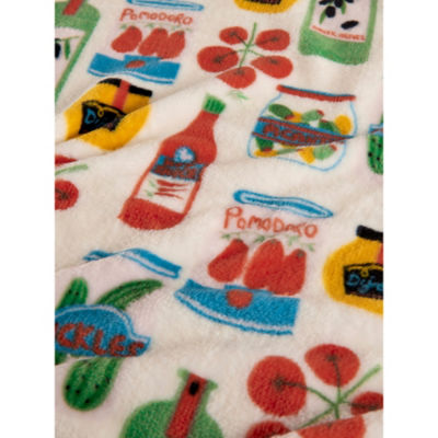 Grocery Items super-soft throw 150x120cm (British brand)