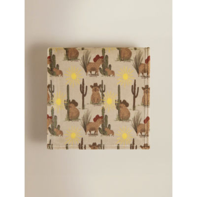 Brown Capybara Cactus Super Soft Throw 150x120cm, UK version