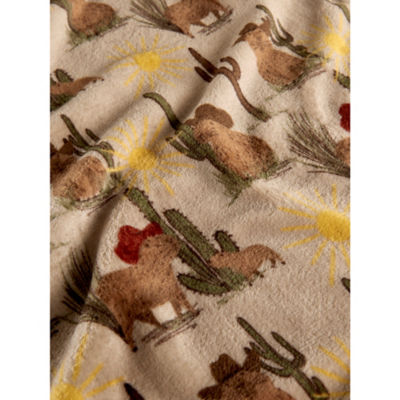 Brown Capybara Cactus Super Soft Throw 150x120cm, UK version