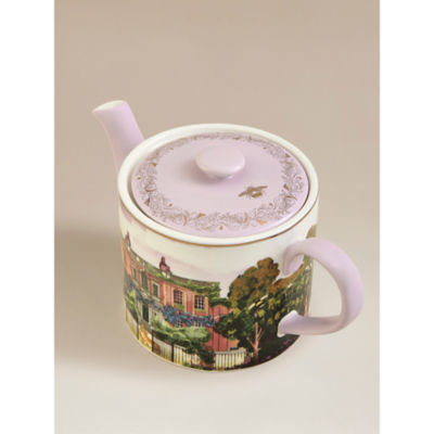 Bridgerton multi-coloured stoneware teapot (British brand)