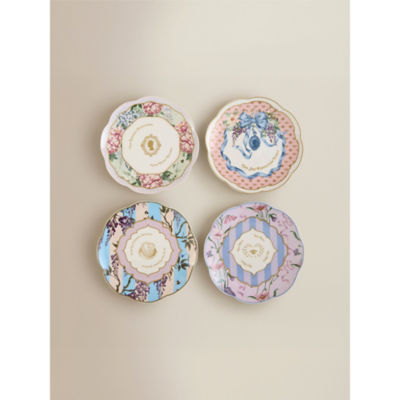 Bridgerton multi-coloured plates set of 4 19.4cm (British brand)