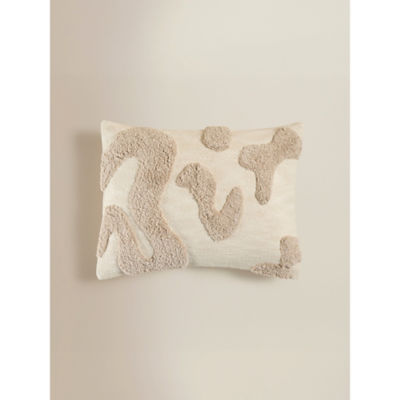 Cushion natural tufted squiggle 35x45cm, UK version