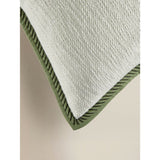 Green blanket stitch flange textured cushion 54x54cm (British brand)